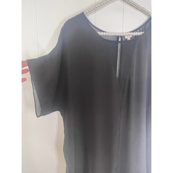 Aritzia Wilfred 100% Silk Black‎ Mini Dress SZ M - Picture 4 of 11